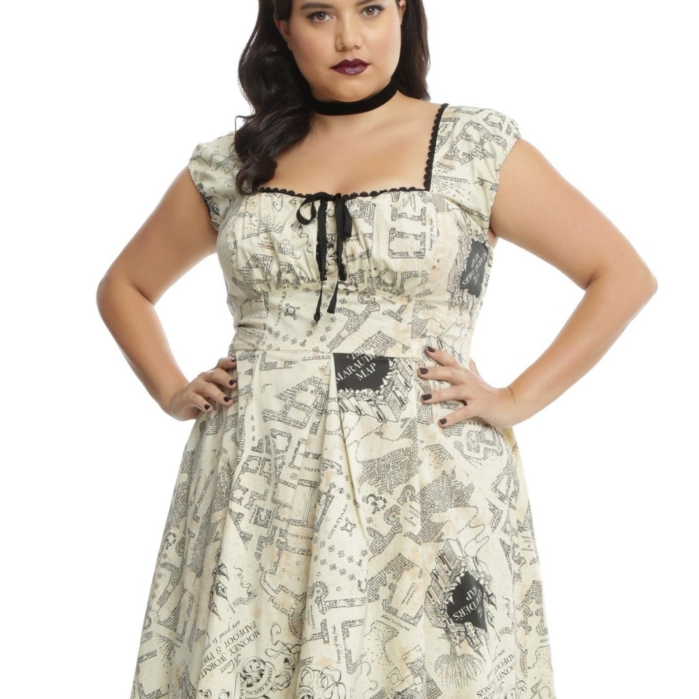 Hot Topic Marauder's Map Harry Potter Dress NWT